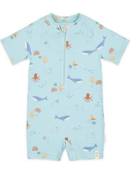 Little Dutch UV Ocean Friends Αντηλιακό UV Βρεφικό Μαγιό Ολόσωμο για Αγόρι Τιρκουάζ LD-CL260302