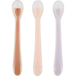 Trixie Mrs. Cat Σετ Βρεφικά Κουτάλια Σιλικόνης 4m+ Ροζ Λιλά 3τμχ