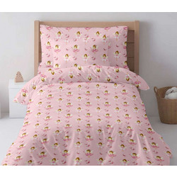 Astron Σετ Παιδικά Σεντόνια Μονά Βαμβακερά 170x260 Fairytale Girls Pink 3τμχ