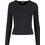 Urban Classics Γυναικείο Χειμερινό Crop Top Βαμβακερό Μαύρο TB7786-00007