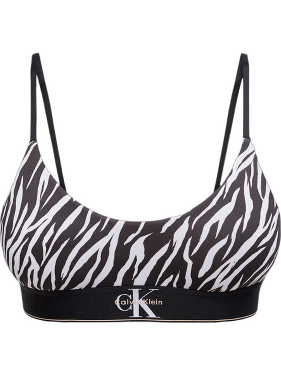 Calvin Klein Μπουστάκι χωρίς Μπανέλα Μαύρο Λευκό LV00QF8814-Y3D