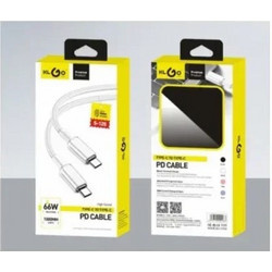 KLGO S-125 Braided USB-C to USB-C 1m White