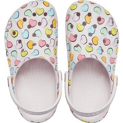 Crocs Baya Seasonal Printed Barely Παιδικά Παπούτσια Θαλάσσης για Κορίτσι Ανατομικά Ροζ 209729-6PI