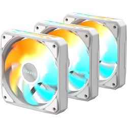 Gigabyte EZ Chain Case Fan 120mm ARGB με Σύνδεση 3-Pin 4-Pin PWM 3τμχ White