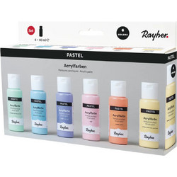 Rayher Pastel Σετ Ακρυλικά Χρώματα Ζωγραφικής 60ml 6τμχ
