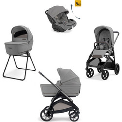 Inglesina Aptica Quattro 2026 Καρότσι Μωρού 3 σε 1 Crystal Grey Litio Black KA62T0CLG