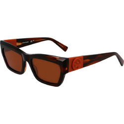 Longchamp LO763S-211 Γυναικεία Γυαλιά Ηλίου Τετράγωνα Κοκάλινα Ταρταρούγα με Καφέ Φακό