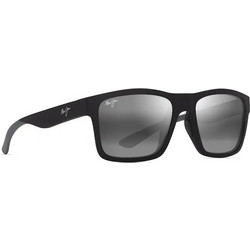 Maui Jim MJ0897S 006 Ανδρικά Γυαλιά Ηλίου Τετράγωνα Κοκάλινα Μαύρα με Aσημί Φακό