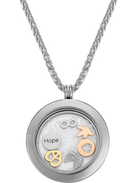 LockIts Γυναικείο Κολιέ από Ατσάλι Ασημί AK33S-982501721L1