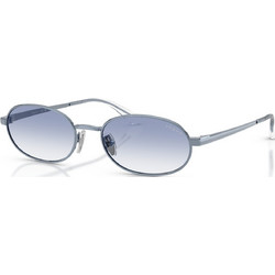 Vogue VO4353S 521419 Ανδρικά Γυαλιά Ηλίου Ορθογώνια Μεταλλικά Ασημί με Μπλε Φακό