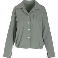 Gsecret Γυναικείο Μπουφάν Bomber Μακρύ Χακί 31087-36590