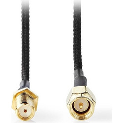 Nedis Καλώδιο Κεραίας Coax Male to Coax Female 0.5m Black CSGL02020BK05