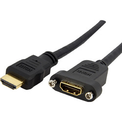 StarTech Καλώδιο HDMI Male to HDMI Female 0.9m Black HDMIPNLFM3