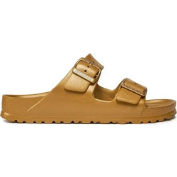 Birkenstock Arizona Γυναικείες Παντόφλες Καλοκαιρινές Ανατομικές Αντιολισθητικές Χρυσές 1022465