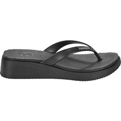 Havaianas Γυναικείες Σαγιονάρες Platforms Αντιολισθητικές Μαύρες 4150150-0090