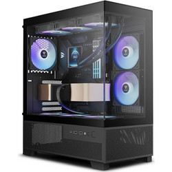 GAMDIAS Aura GC12 Black Gaming Midi Tower Κουτί Υπολογιστή RGB με Πλαϊνό Παράθυρο
