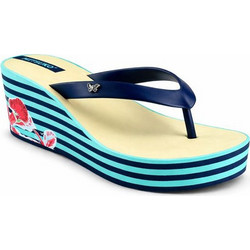 Mitsuko Γυναικείες Σαγιονάρες Platforms Μπλε SA66950W