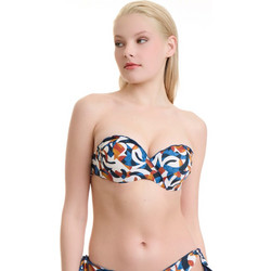 ERKA MARE Venezia Bikini Top Strapless με Ενίσχυση Εκρού Μπλε 26151