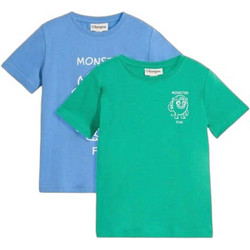 Bonprix Σετ Παιδικά T-Shirt Κοντομάνικα Γαλάζιο Πράσινο 979084