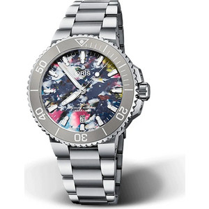 Oris Ανδρικό Ρολόι Αυτόματο με Ασημί Μεταλλικό Μπρασελέ 0173377664150-Set