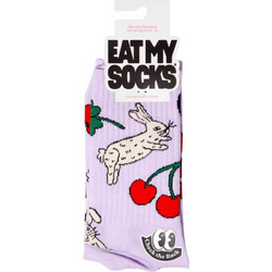 Eat My Socks Good Luck Ανδρικές Κάλτσες Ψηλές με Σχέδια Λιλά EMSSAFLATGDL