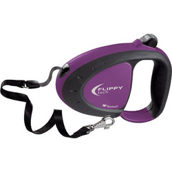 Ferplast Flippy Tech Tape Πτυσσόμενο Λουρί Σκύλου έως 50kg 3m Μαύρο Μωβ