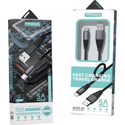 Treqa CA-8843 USB-A to USB-C 1m Black
