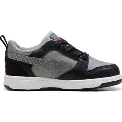 Puma Rebound V6 Παιδικά Sneakers Μαύρα Ανθρακί 405039-01