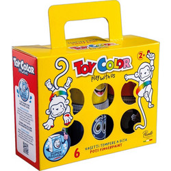 Toy Color Superwashable Σετ Δακτυλομπογιές 6x80ml 220.734