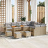 vidaXL Σετ Σαλόνι Κήπου Rattan 12τμχ Εκρού Γκρι 3361777