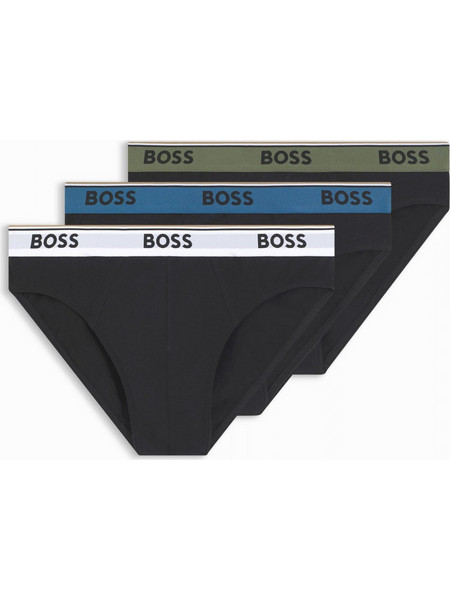Hugo Boss Ανδρικά Σλιπ Βαμβακερά Μαύρα 3Pack 50554683-003