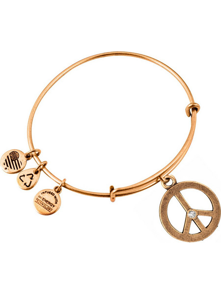 Alex and Ani Γυναικείο Βραχιόλι Βέργα Ροζ Χρυσό A09EB139RG