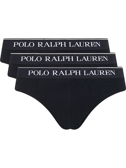Polo Ralph Lauren Ανδρικά Σλιπ Βαμβακερά Μαύρα 3Pack 714835884-002