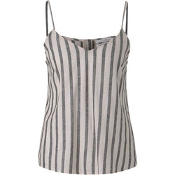 Tom Tailor Γυναικείο Καλοκαιρινό Top Λινό Γκρι 1025761-26830
