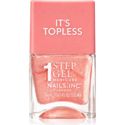 Nails Inc It's Topless Millie Peach Iridescent Gloss Βερνίκι Νυχιών Μακράς Διαρκείας 14ml