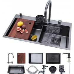 Vevor Ένθετος Νεροχύτης Inox Σατινέ 85x46cm QRSSCLHSTSPDF8KVK001V0
