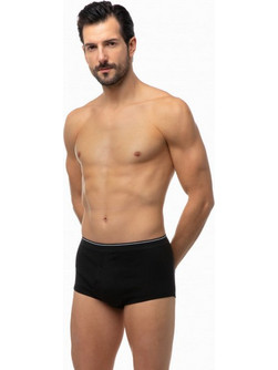 Minerva Ανδρικά Σλιπ Βαμβακερά Μαύρα 2Pack 90-20902-045