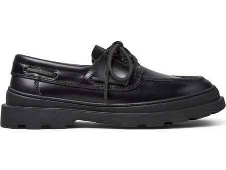 Camper Brutus+ Ανδρικά Μοκασίνια Boat Shoes Δερμάτινα Μαύρα K101067-002
