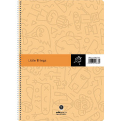 Salko Little Things Σπιράλ Τετράδιο Ριγέ A4 60 Φύλλων 2 Θεμάτων Διάφορα Σχέδια 4837