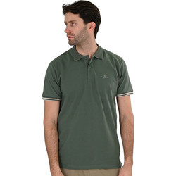 Double Ανδρική Μπλούζα Polo Κοντομάνικη Χακί 261PS-3072
