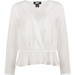 DKNY Γυναικείο Χειμερινό Κρουαζέ Top Λευκό P34ANQ01-IVY