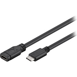 Goobay 45393 USB-C Female to USB-C 15W 1m Black