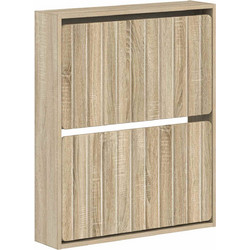 vidaXL Παπουτσοθήκη Ξύλινη Zwolle Τοίχου Sonoma M71xΠ17xΥ86cm 896417