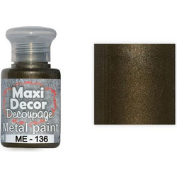 Maxi Decor Metal 136 Khaki Ακρυλικό Χρώμα Ζωγραφικής 60ml