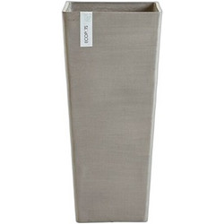 Ecopots Roterdam Γλάστρα Τετράγωνη Πλαστική Μπεζ 32x32x70cm EROTH.70.WG