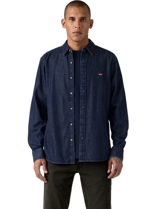 Levi's Ανδρικό Πουκάμισο Τζιν Μακρυμάνικο Κανονική Γραμμή Overshirt Navy Μπλε 0085A-0001