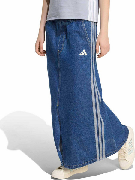 Adidas Μακριά Φούστα Τζιν Μπλε KV0621