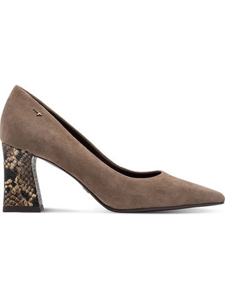 Tamaris Γόβες Suede με Χοντρό Ψηλό Τακούνι Ταμπά 1-22427-43-344