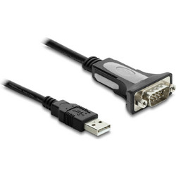 DeLOCK 66922 Καλώδιο RS-232 DB9 Male to USB-A 3m Black [4043619669226