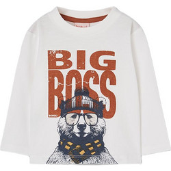 Boboli Παιδικό T-Shirt Μακρυμάνικο Μπεζ Καφέ 534068-1111